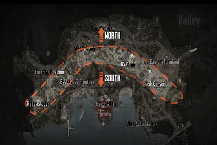 Comparaison du Camp de camping-cars par rapport aux autres zones de la Vallée dans Arena Breakout