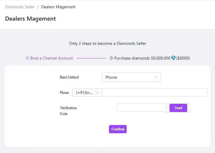 解绑并验证 Gmail 关联的 Chamet 界面