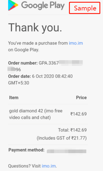 Interface du portefeuille de diamants IMO affichant le solde de Mes Diamants