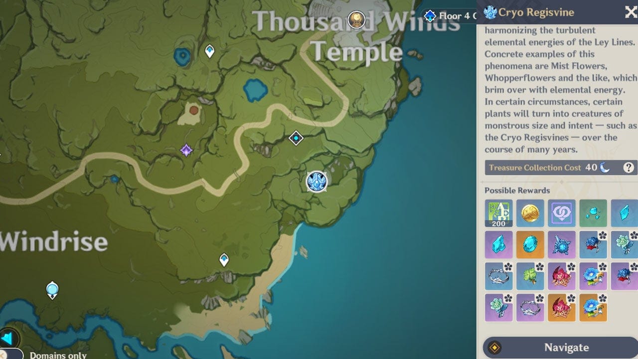 原神蒙德急冻树与奔狼领哀叙冰玉刷取位置地图