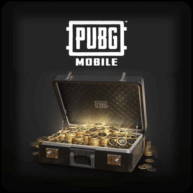 PUBG Mobile UC (国际服) 充值界面，显示用于活动策略的 1800 UC 奖励包