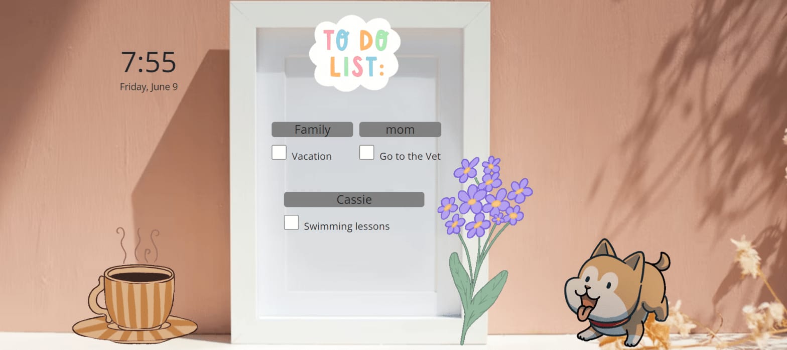 Interface des tâches quotidiennes Mango Live