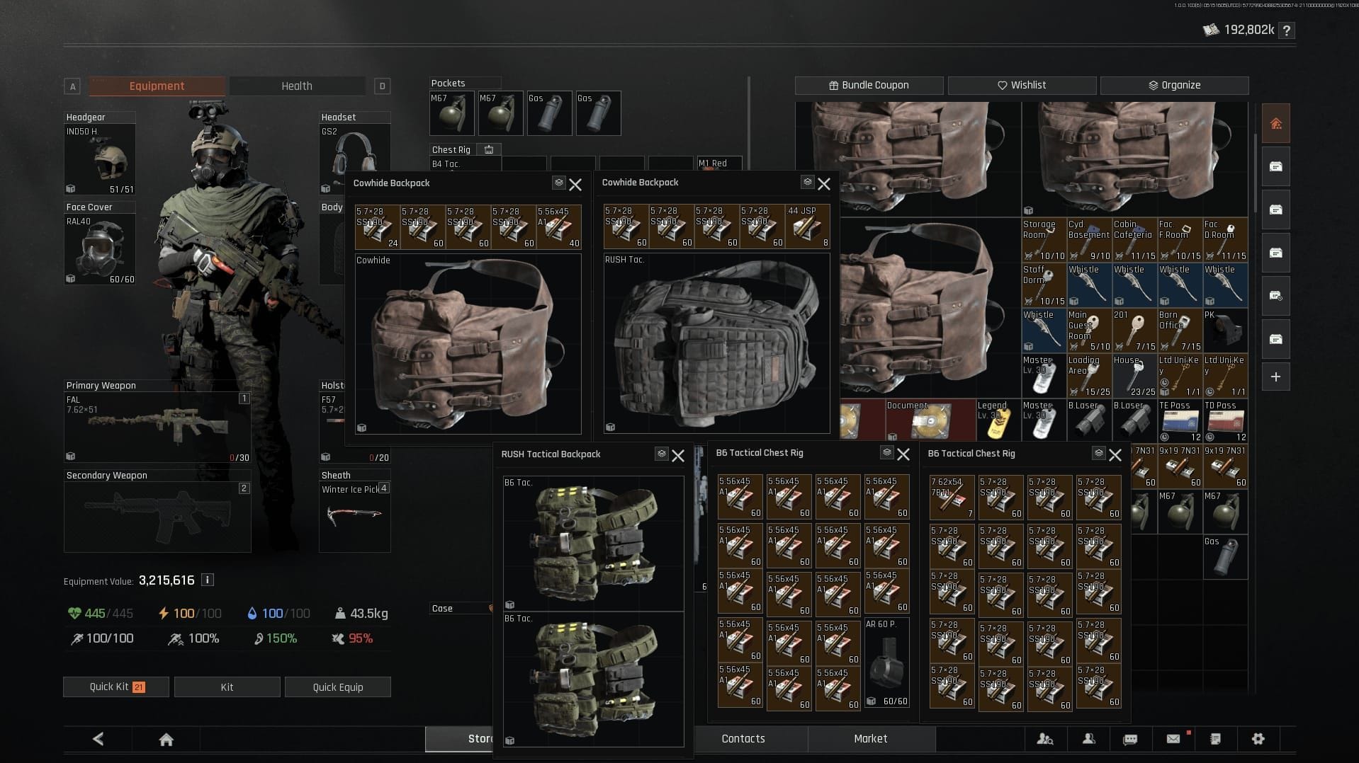 Arena Breakout Bonds rig nesting guide for storage expansion