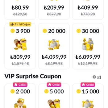 Tangkapan skrin menu Profil Syiling Tango menunjukkan tab Hadiah Status Kesetiaan