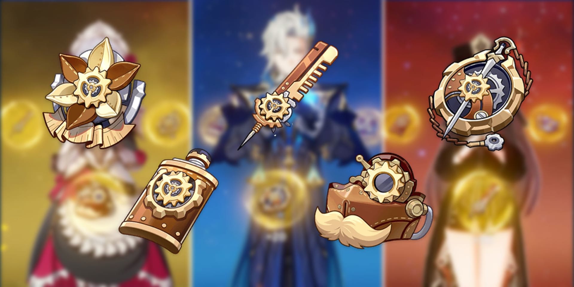 Set d'artéfacts Chasseur de la Maréchaussée 4 pièces de Genshin Impact pour Neuvillette