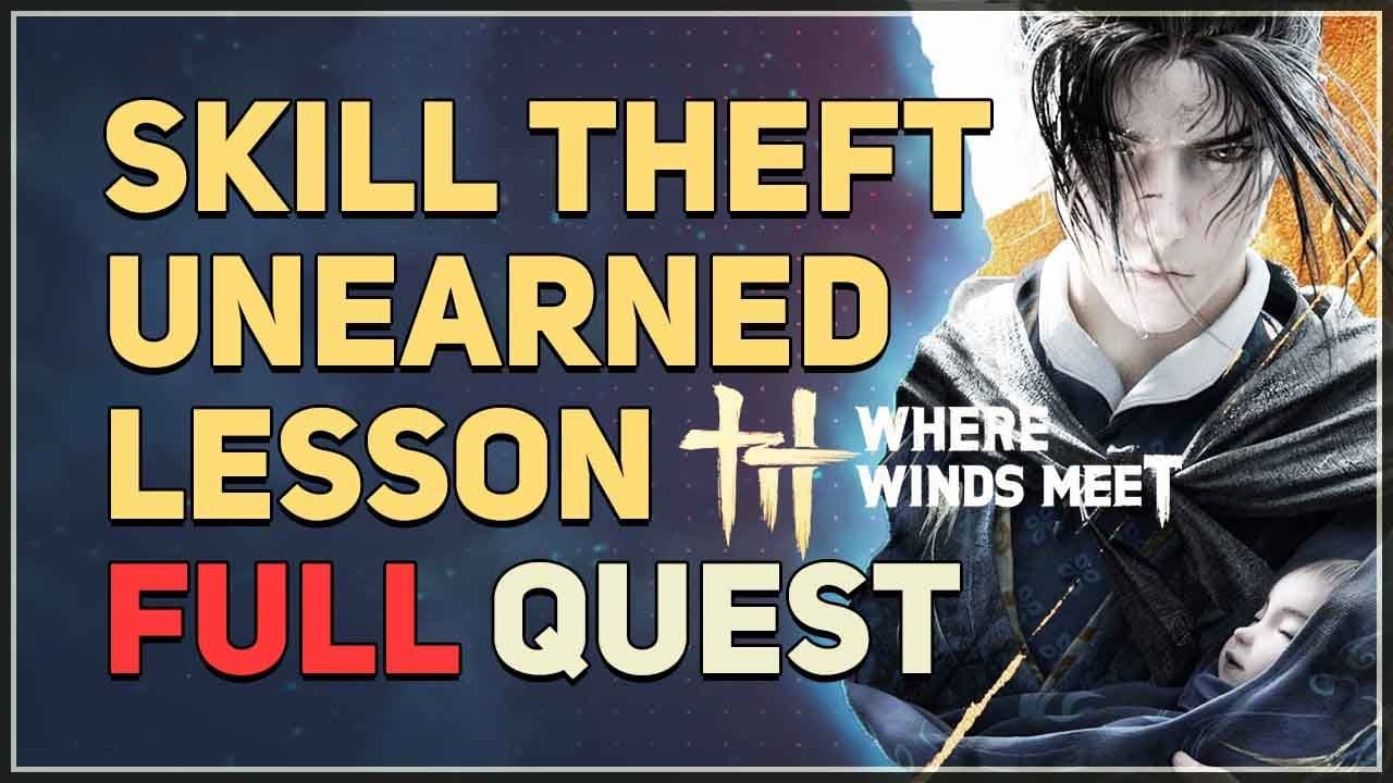 لقطة شاشة لميكانيكية سرقة المهارة لفتح السيف الاستراتيجي في ضريح Where Winds Meet