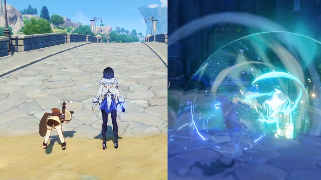 Genshin Impact characters Sayu and Yelan for Snezhnaya Lunar Sigil exploration and farming