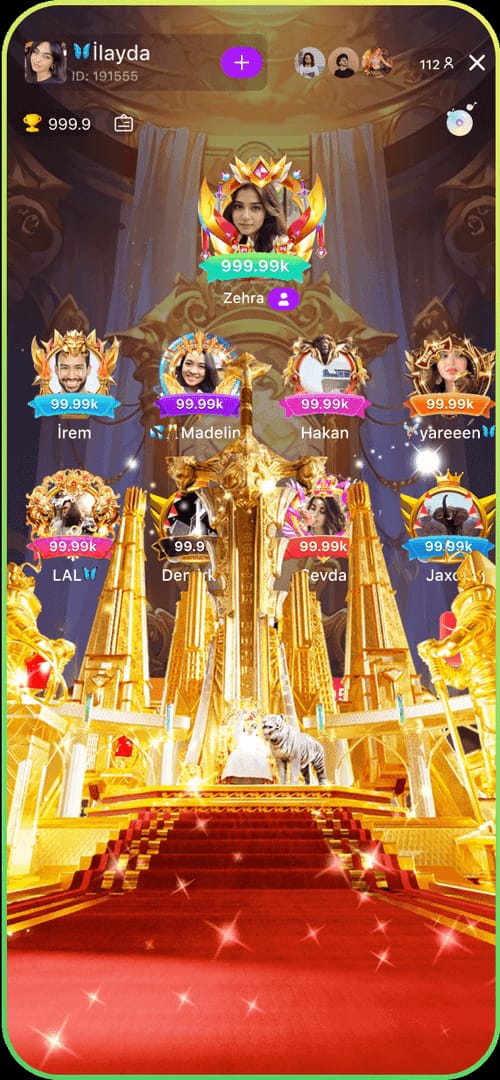 لقطات شاشة لتأثيرات دخول فئات VIP في Xena Live