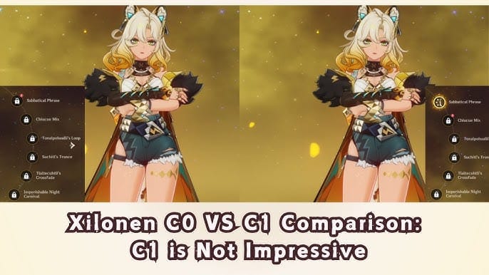 深境螺旋第12層におけるイネファの無凸と1凸の性能比較チャート