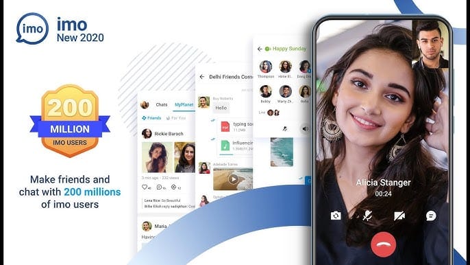 प्रोफाइल थीम, एनिमेटेड फ्रेम और वीडियो फिल्टर विकल्प दिखाने वाला IMO ऐप इंटरफ़ेस