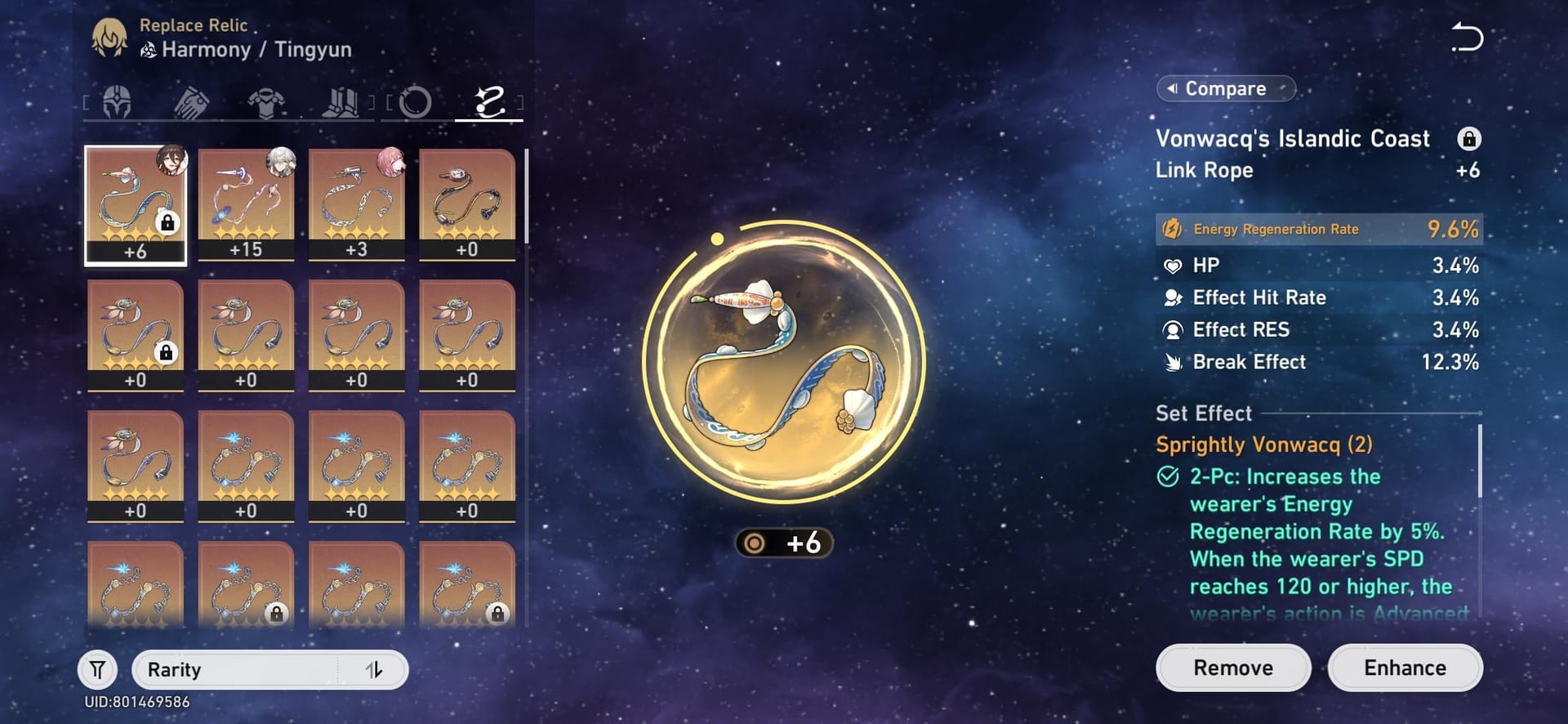 Comparación de Cuerda de Energía vs. Cuerda de ATQ para Sparkle en Honkai Star Rail