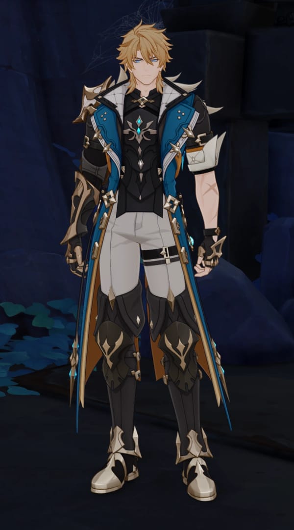 Karya seni watak Varka 5-bintang Anemo Claymore Genshin Impact