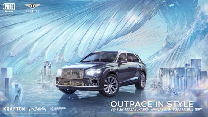 Peralatan model kenderaan kolaborasi Bentley PUBG Mobile