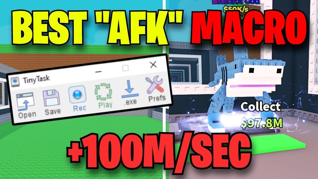 Tabla comparativa de ajustes de retraso AFK en Steal a Brainrot para el farmeo de Galaxy Aura