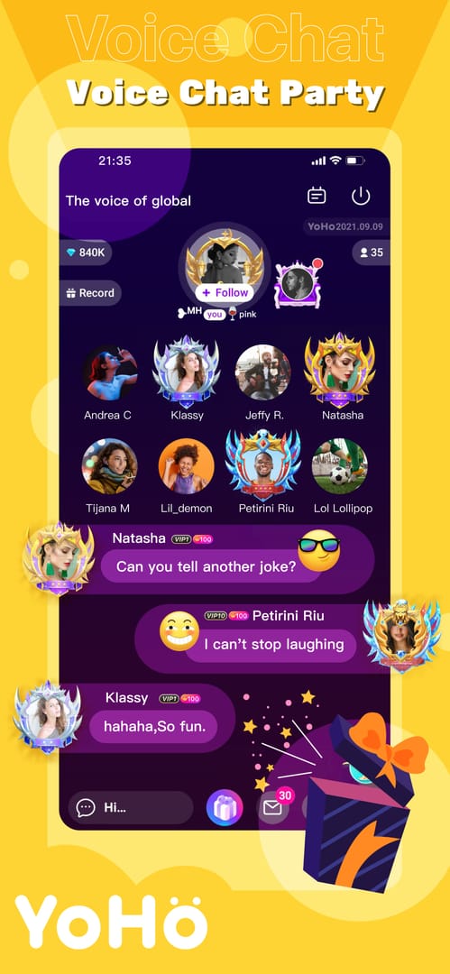 Tableau de bord de l'événement Ramadan YoHo: Group Voice Chat montrant la progression de la recharge