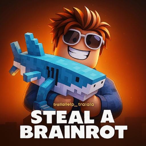 Antara muka Mesin Dagangan dalam Steal a Brainrot yang menunjukkan slot item dan butang Ready.