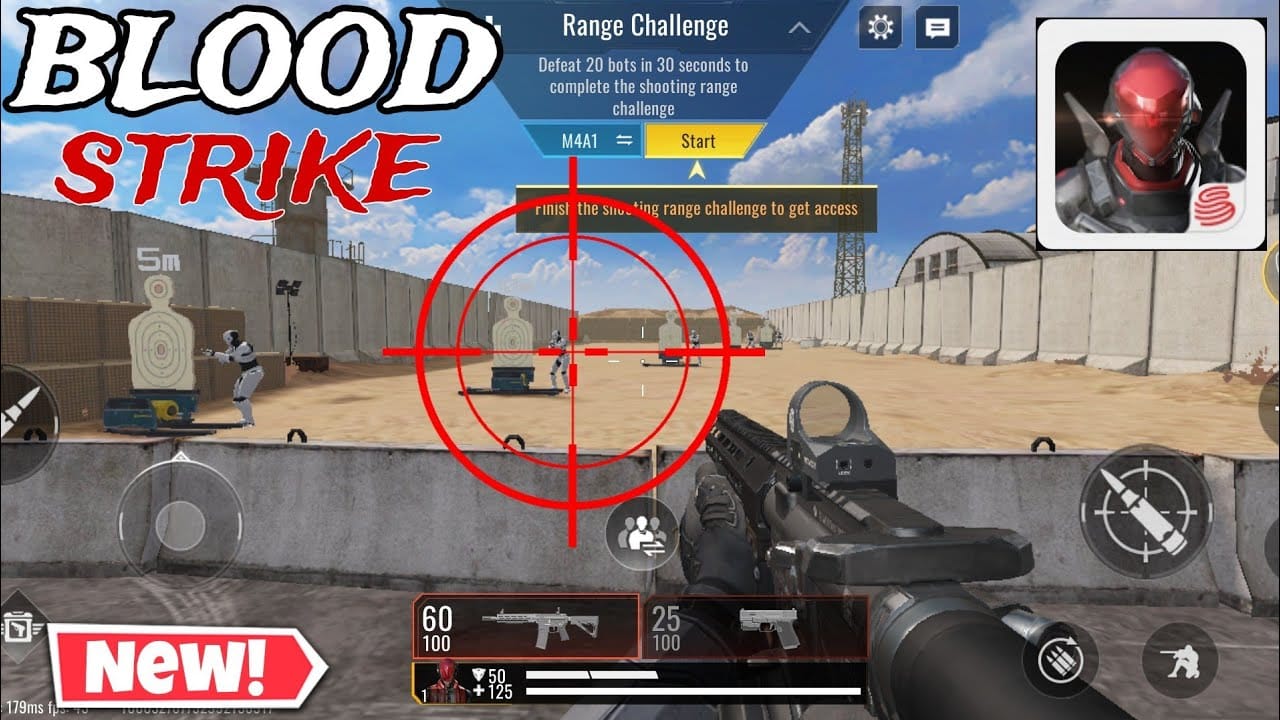 Blood Strike training mode range for recoil practice