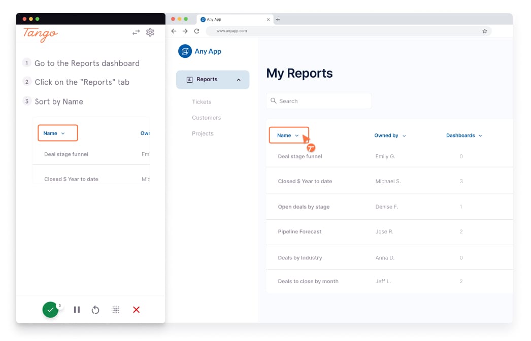 アナリティクスとパフォーマンス指標を表示するTango Liveホストダッシュボードのインターフェース
