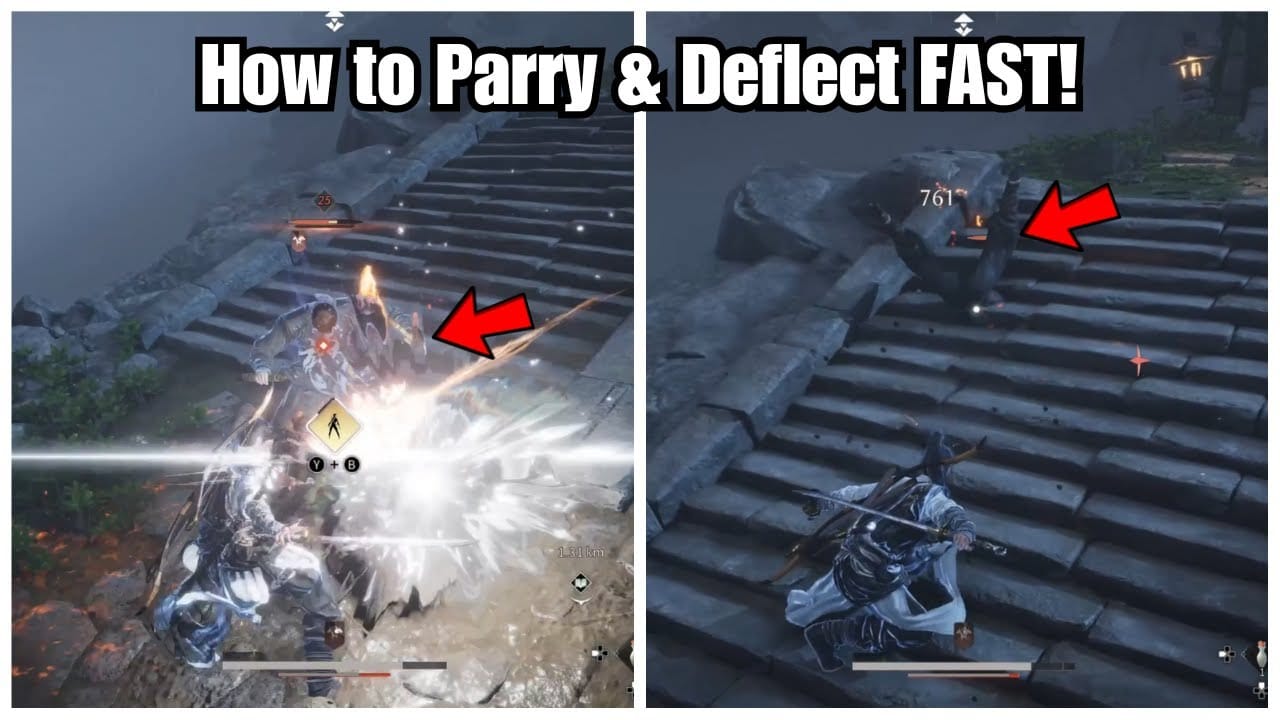 Успешное идеальное парирование в Where Winds Meet, вызывающее истощение Ци противника