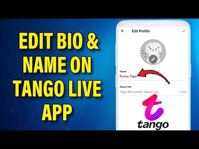 Экран профиля пользователя Tango Live с указанием расположения уникального ID