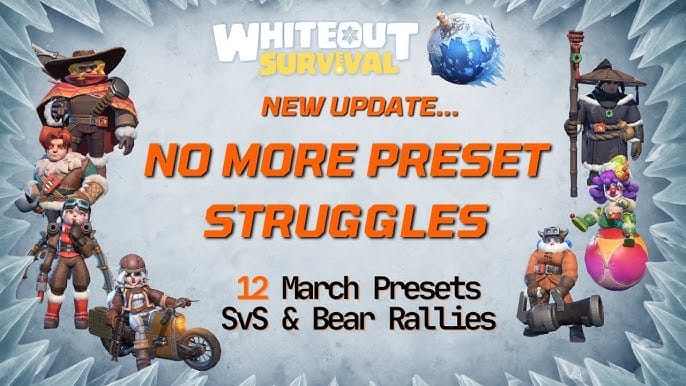 Меню пресетов формирования Whiteout Survival для «Охоты на медведя»