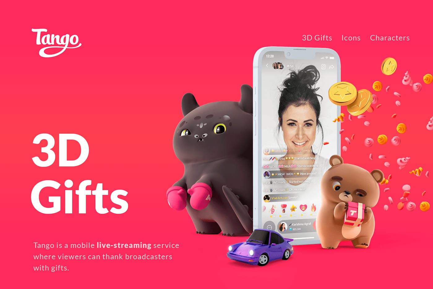 Carta keluk pemberian hadiah untuk pertempuran PK Tango Live menunjukkan waktu penukaran puncak