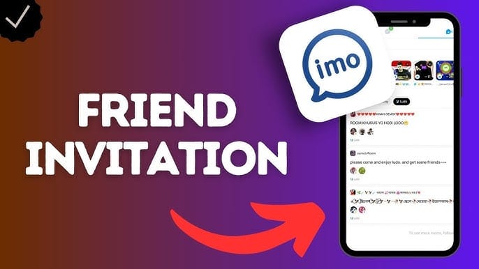 連絡先招待オプションが表示されたIMO VoiceClub作成画面