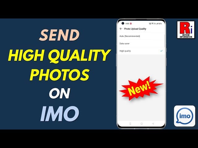 갤러리 동영상 업로드를 위한 플러스 아이콘이 있는 IMO 채팅 인터페이스