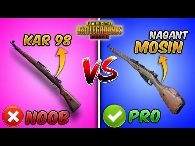 PUBG Mobile AWM vs Kar98k 弾道落下比較
