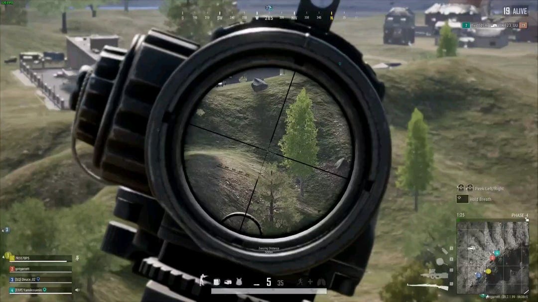 PUBG Mobile Kar98k 300mゼロイン画面