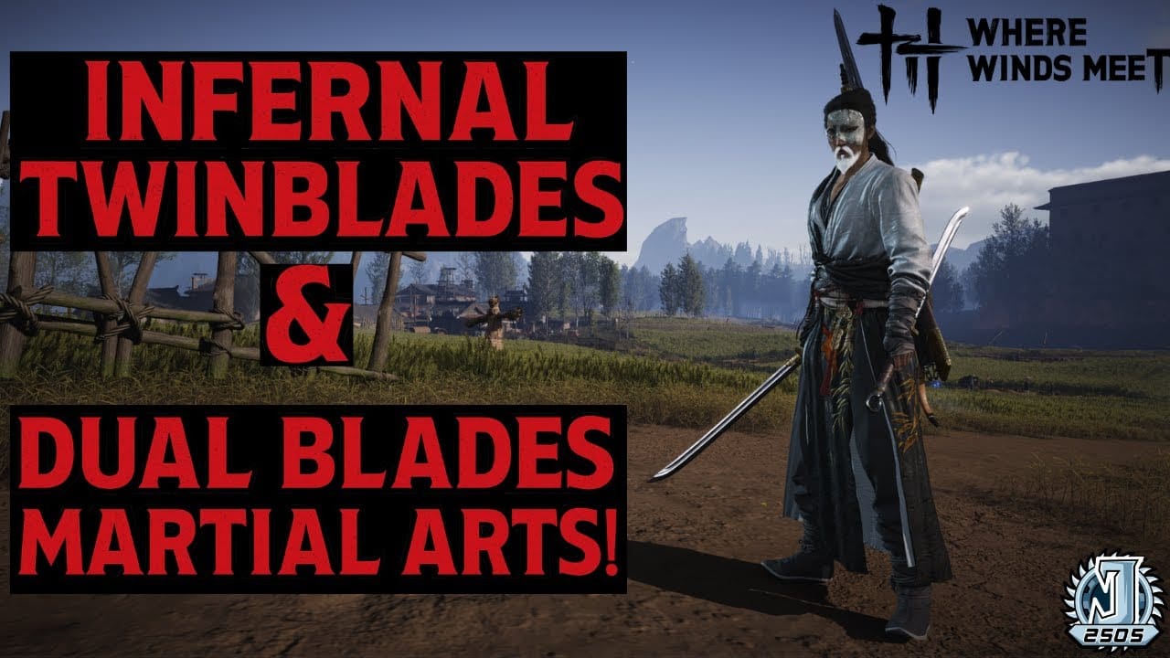 Modelo de equipo de arma Hojas Duales de Where Winds Meet para builds de agilidad