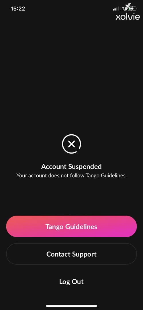 Tango Live Broadcaster Dashboard Withdrawal Wallet interface with Diamond balance display