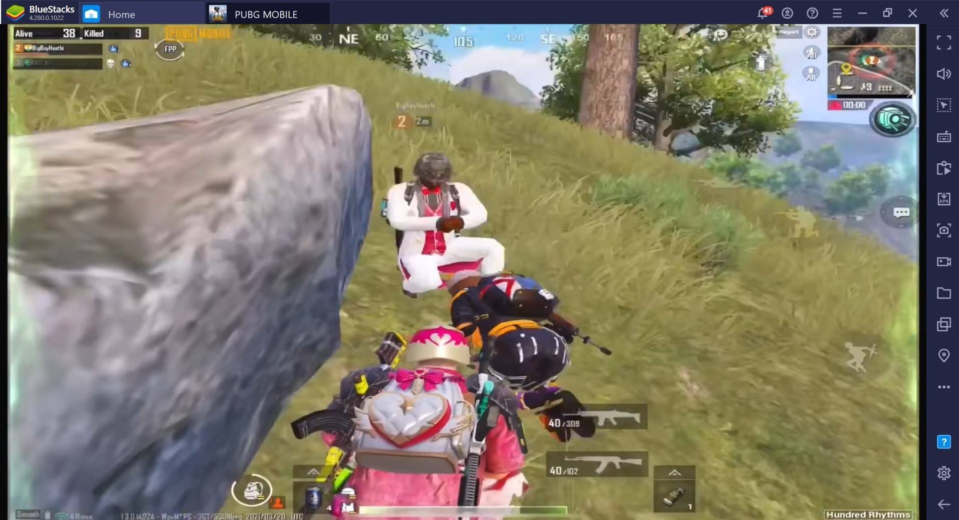 PUBG Mobileの頭の高さへのクロスヘア配置