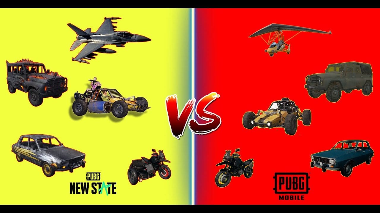 PUBG Mobile 竞技载具属性对比