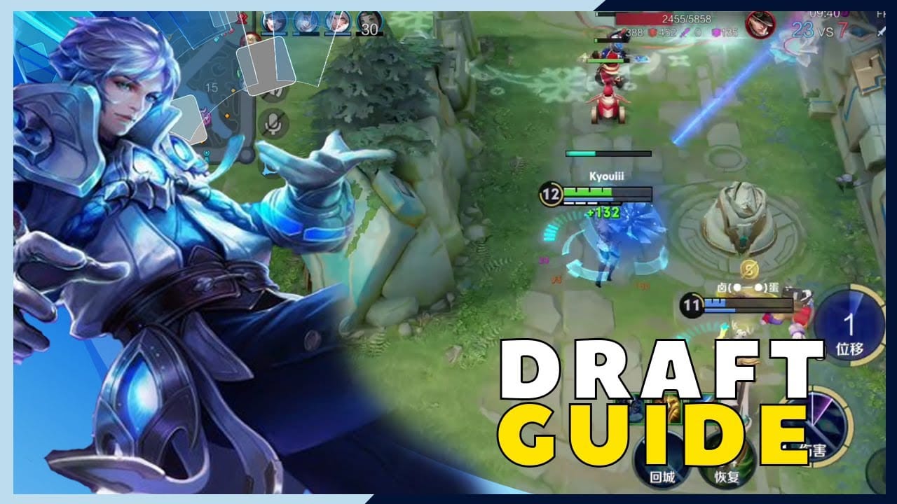 王者荣耀选人界面，蓝色方首选海诺示例