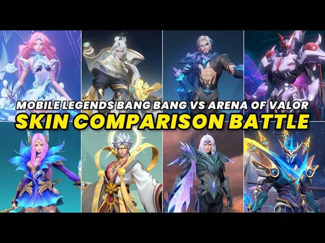 Perbandingan skin ALLSTAR, Epic, dan Legend dalam Mobile Legends Bang Bang yang menunjukkan peningkatan visual dan kesan