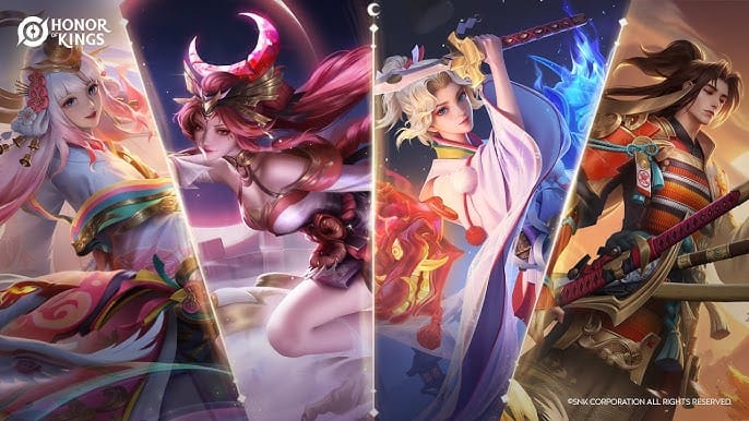 Honor of Kings SNK 콜라보레이션 스킨 캐릭터 아트워크