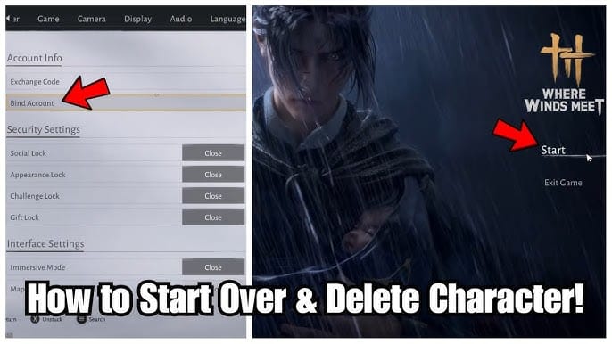Menu avatar Where Winds Meet memaparkan ID Pemain untuk tambah nilai