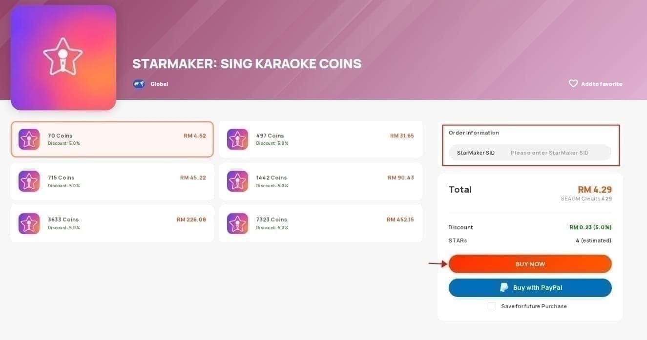StarMaker : Tableau de valeur des packs de pièces avec comparaison CPD