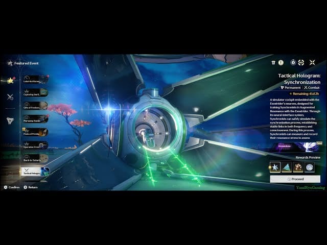 Interfaz de usuario de recompensas del jefe Holograma Táctico de Wuthering Waves para los niveles de dificultad