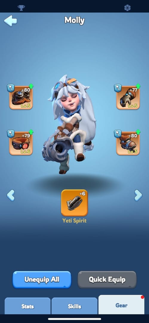 Fitur reforging lock perlengkapan kepala Whiteout Survival yang melindungi substat