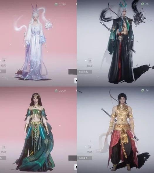 Interface de la bannière de personnage Écho solennel de Where Winds Meet avec les coûts de tirage