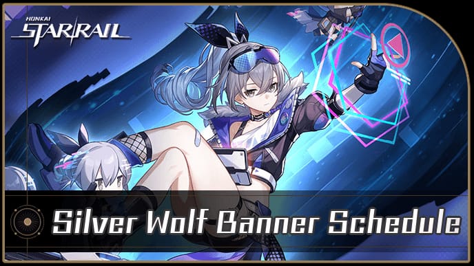 Bannière de la phase 1 de la version 4.2 de Honkai Star Rail mettant en vedette Loup d'argent Niv.999