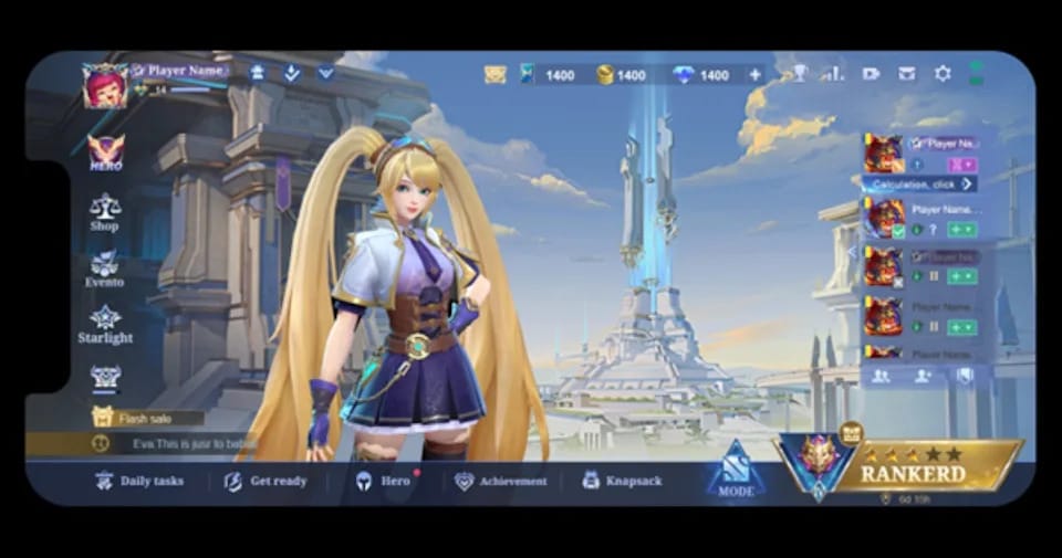 Mobile Legends Bang Bang 515 파티 빙고 보드 격자 (다이아몬드, 스킨, 빙고 라인 표시)