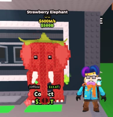 Peralatan brainrot MPS tinggi Strawberry Elephant dan Meowl Steal a Brainrot