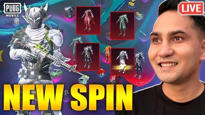 PUBG Mobile Lucky Spinのインターフェース、クレートの天井システムとUCコスト