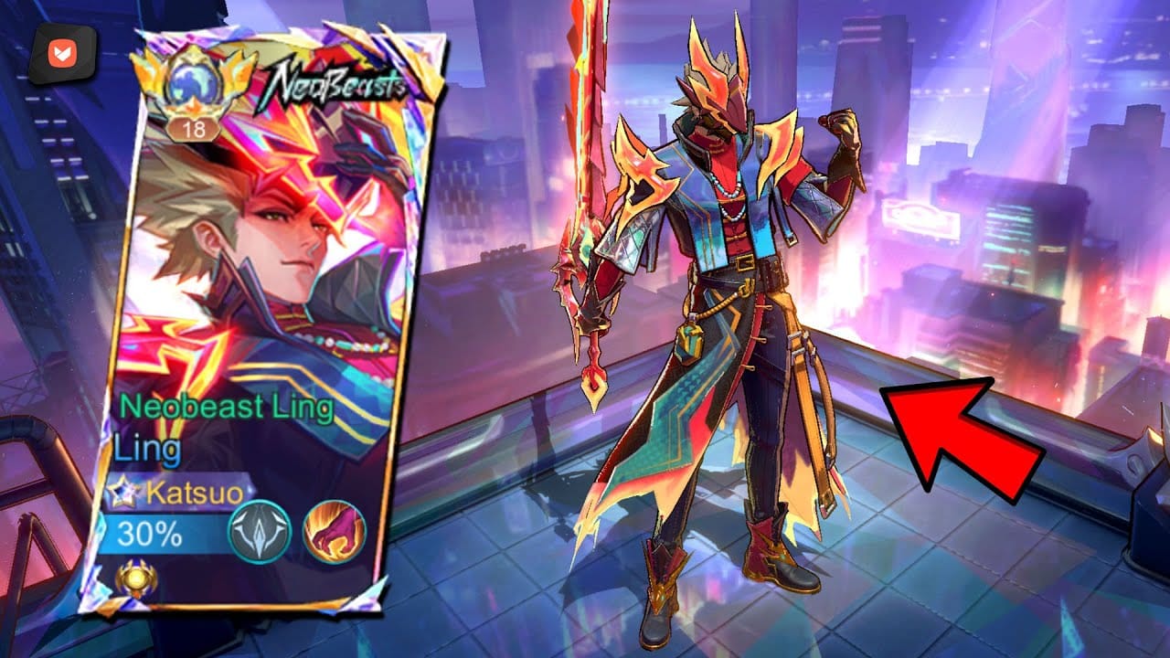 Ilustración oficial del personaje Ling Neobeast de Mobile Legends Bang Bang Project NEXT 2026