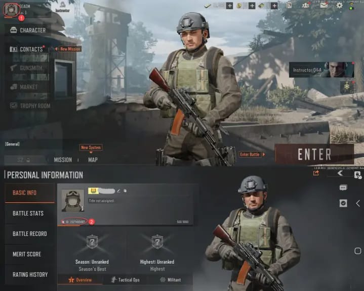 暗区突围玩家头像个人资料显示玩家 ID