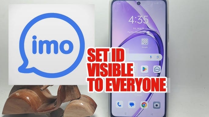 Интерфейс приложения IMO с указанием расположения ID пользователя в разделах «Моя комната» и «Онлайн-ранг»