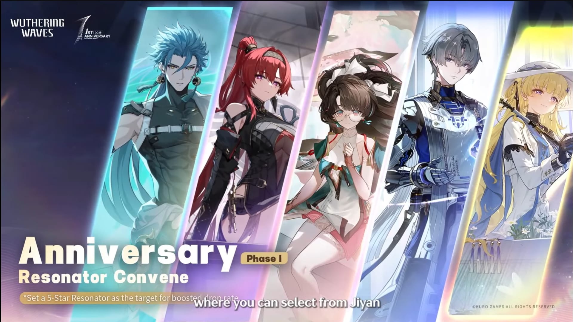 Carta tarikan percuma ulang tahun ke-2 Wuthering Waves termasuk jumlah Radiant Tide, Lustrous Tide, dan Astrite